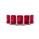 1 - Brianna 3.00 ctw Emerald Shape Ruby (6X4 mm) Five Stone Wedding Band 