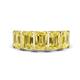 1 - Brianna 3.00 ctw Emerald Shape Yellow Sapphire (6X4 mm) Five Stone Wedding Band 