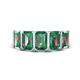1 - Brianna 4.05 ctw Emerald Shape Created Alexandrite (6X4 mm) Five Stone Wedding Band 