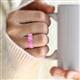 2 - Brianna 3.00 ctw Emerald Shape Pink Sapphire (6X4 mm) Five Stone Wedding Band 