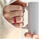 2 - Brianna 3.00 ctw Emerald Shape Ruby (6X4 mm) Five Stone Wedding Band 