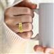 2 - Brianna 3.00 ctw Emerald Shape Yellow Sapphire (6X4 mm) Five Stone Wedding Band 