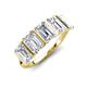 3 - Brianna 3.50 ctw Emerald Shape Lab Grown Diamonds (6X4 mm) Five Stone Wedding Band 