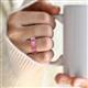 2 - Brianna 3.00 ctw Emerald Shape Pink Tourmaline (6X4 mm) Five Stone Wedding Band 