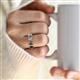 2 - Brianna 2.75 ctw Emerald Shape Smoky Quartz (6X4 mm) Five Stone Wedding Band 