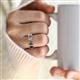 2 - Brianna 2.75 ctw Emerald Shape Smoky Quartz (6X4 mm) Five Stone Wedding Band 