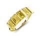 3 - Brianna 3.00 ctw Emerald Shape Yellow Sapphire (6X4 mm) Five Stone Wedding Band 