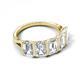 5 - Brianna 3.50 ctw Emerald Shape Lab Grown Diamonds (6X4 mm) Five Stone Wedding Band 
