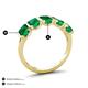 4 - Brianna 2.50 ctw Emerald Shape (6X4 mm) Emerald  Five Stone Wedding Band 