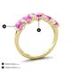 4 - Brianna 3.00 ctw Emerald Shape Pink Sapphire (6X4 mm) Five Stone Wedding Band 
