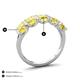 4 - Brianna 3.00 ctw Emerald Shape Yellow Sapphire (6X4 mm) Five Stone Wedding Band 
