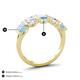 4 - Brianna 2.90 ctw Emerald Shape Aquamarine and Lab Grown Diamonds (6x4 mm) Five Stone Wedding Band 