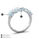4 - Brianna 2.50 ctw Emerald Shape Aquamarine (6X4 mm) Five Stone Wedding Band 