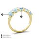 4 - Brianna 2.50 ctw Emerald Shape Aquamarine (6X4 mm) Five Stone Wedding Band 