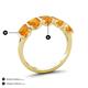4 - Brianna 2.75 ctw Emerald Shape Citrine (6X4 mm) Five Stone Wedding Band 
