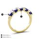 4 - Brianna 2.75 ctw Emerald Shape Iolite (6X4 mm) Five Stone Wedding Band 