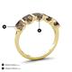 4 - Brianna 2.75 ctw Emerald Shape Smoky Quartz (6X4 mm) Five Stone Wedding Band 