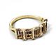 5 - Brianna 2.75 ctw Emerald Shape Smoky Quartz (6X4 mm) Five Stone Wedding Band 