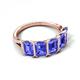 5 - Brianna 3.00 ctw Emerald Shape Tanzanite (6X4 mm) Five Stone Wedding Band 