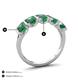 4 - Brianna 4.05 ctw Emerald Shape Created Alexandrite (6X4 mm) Five Stone Wedding Band 