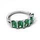 5 - Brianna 4.05 ctw Emerald Shape Created Alexandrite (6X4 mm) Five Stone Wedding Band 
