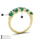 4 - Brianna 4.05 ctw Emerald Shape Created Alexandrite (6X4 mm) Five Stone Wedding Band 