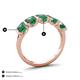 4 - Brianna 4.05 ctw Emerald Shape Created Alexandrite (6X4 mm) Five Stone Wedding Band 