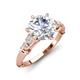 3 - Iyana 2.18 ctw IGI Certified Lab Grown Diamond (8.00 mm) accented Natural Diamonds Engagement Ring 
