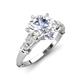 3 - Iyana 2.18 ctw IGI Certified Lab Grown Diamond (8.00 mm) accented Natural Diamonds Engagement Ring 