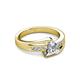 3 - Medora 1.09 ctw IGI Certified Trillion shape Lab Grown Diamond (7.00 mm) accented Natural Diamonds Engagement Ring 