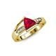 4 - Medora 1.34 ctw Trillion shape Created Ruby (7.00 mm) accented Natural Diamonds Engagement Ring 