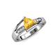 4 - Medora 0.99 ctw Trillion shape Citrine (7.00 mm) accented Natural Diamonds Engagement Ring 