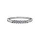 1 - Evia 0.35 ctw Lab Grown Diamonds (2.00 mm) Seven Stone Wedding Band 