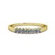 1 - Evia 0.70 ctw Lab Grown Diamonds (2.50 mm) Seven Stone Wedding Band 