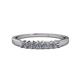 1 - Evia 0.70 ctw Lab Grown Diamonds (2.50 mm) Seven Stone Wedding Band 