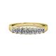 1 - Evia 1.19 ctw Lab Grown Diamonds (3.00 mm) Seven Stone Wedding Band 