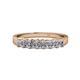 1 - Evia 1.19 ctw Lab Grown Diamonds (3.00 mm) Seven Stone Wedding Band 