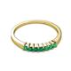 2 - Evia 0.63 ctw Emerald (2.50 mm) Seven Stone Wedding Band 