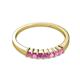 2 - Evia 0.63 ctw Pink Sapphire (2.50 mm) Seven Stone Wedding Band 