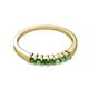 2 - Evia 0.63 ctw Green Garnet (2.50 mm) Seven Stone Wedding Band 