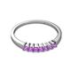 2 - Evia 0.63 ctw Amethyst (2.50 mm) Seven Stone Wedding Band 