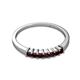 2 - Evia 0.70 ctw Red Garnet (2.50 mm) Seven Stone Wedding Band 