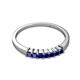 2 - Evia 0.63 ctw Blue Sapphire (2.50 mm) Seven Stone Wedding Band 