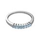 2 - Evia 0.63 ctw Aquamarine (2.50 mm) Seven Stone Wedding Band 