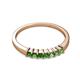 2 - Evia 0.63 ctw Green Garnet (2.50 mm) Seven Stone Wedding Band 