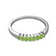 2 - Evia 0.70 ctw Peridot (2.50 mm) Seven Stone Wedding Band 