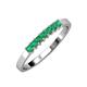 3 - Evia 0.63 ctw Emerald (2.50 mm) Seven Stone Wedding Band 