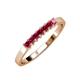 3 - Evia 0.63 ctw Ruby (2.50 mm) Seven Stone Wedding Band 