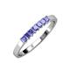 3 - Evia 0.70 ctw Tanzanite (2.50 mm) Seven Stone Wedding Band 