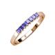 3 - Evia 0.70 ctw Tanzanite (2.50 mm) Seven Stone Wedding Band 